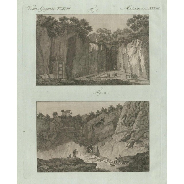 Paper Bertuch, Mountain Roads and Rock-Cut Passes, 1800, Engraving For Sale - Image 7 of 9