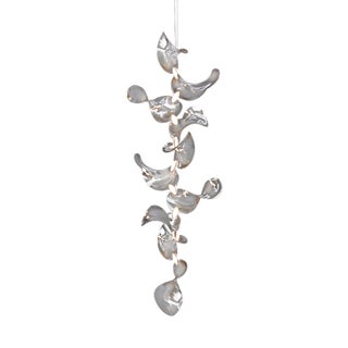 Dune 10 Vertical Cluster Light with Silver Polished Shades by Daniel Becker For Sale