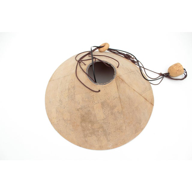 Large Cork Hanging Lamp by Willhelm Zanoth and Ingo Maurer for Design M, 1970s For Sale - Image 11 of 18
