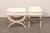 French Mid 20th Century French Pair Curule Stools W/ Pillow Top Seat For Sale - Image 3 of 11