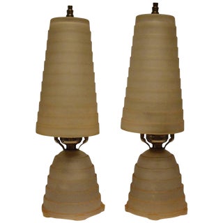 Art Deco Vanity Lamps Set of Two - a Pair For Sale
