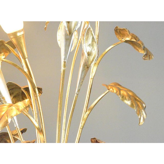 Hollywood Regency Gold Leaf Floor Lamp by Hans Kögl For Sale - Image 6 of 8