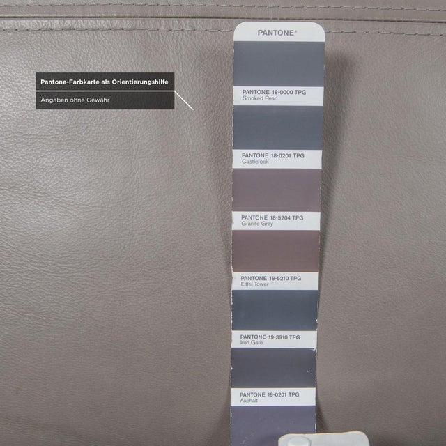 Grey Leather Corner Sofa with Chrome Feet from Gutmann Factory For Sale - Image 6 of 12