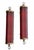 Vintage Skyscraper Art Deco Light Old Lamp Wall Sconces Fixture Brass & Red Glass Rod Ship Light - Pair For Sale - Image 4 of 4