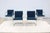 Fabulous set of 4 Brno tubular style chairs in royal blue fabric, by Gordon International. An icon of Modernist classic...