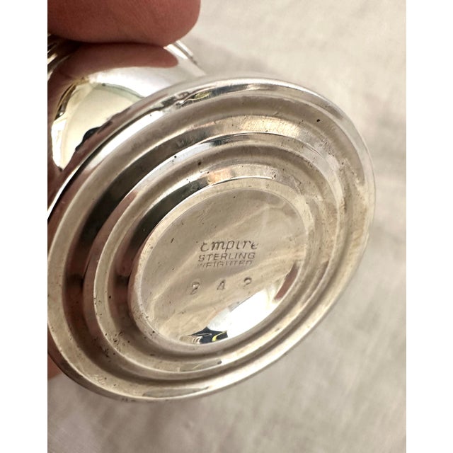 1950s Vintage Empire Sterling Weighted Salt & Pepper Shakers-a Pair For Sale - Image 5 of 5
