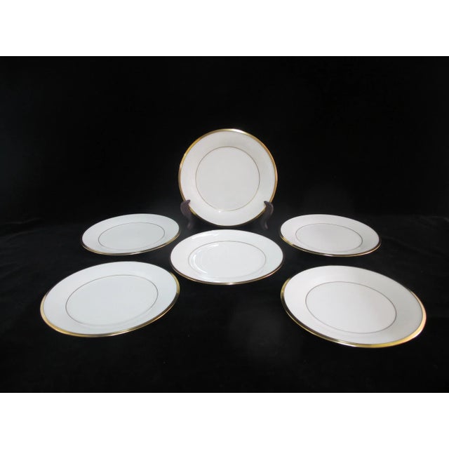 Lenox Ecru China Gold Rim Eternal Bread and Butter Plates - Set of 6 For Sale In Portland, OR - Image 6 of 6