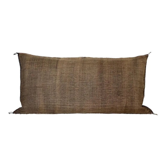 Moroccan Moroccan Brown Cactus Silk Pillow For Sale - Image 3 of 6