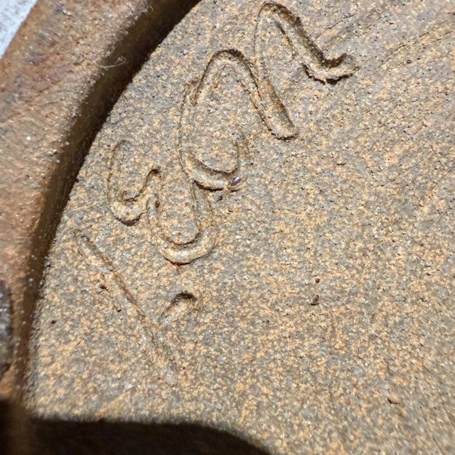 1980 Leon Art Bowl Handmade Glazed Studio Pottery Post Modern Stoneware For Sale - Image 10 of 14