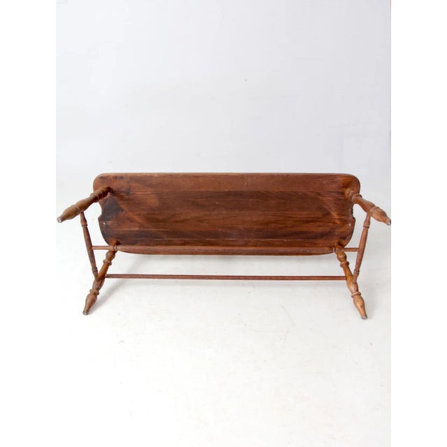 Vintage Temple Stuart “Scout Collection” Bow-Back Windsor Bench For Sale - Image 14 of 15