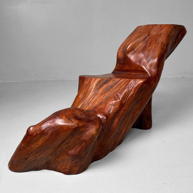 Vintage Japanese Organic Pedestal Stand in Keyaki Wood, 1920s For Sale - Image 18 of 18