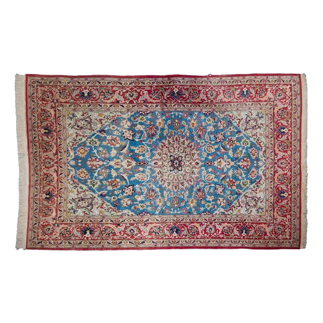 Middle Eastern Hand-Knotted Tabriz Rug For Sale