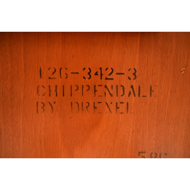 Drexel Chippendale Mahogany Extension Dining Table, Newly Refinished For Sale - Image 15 of 16