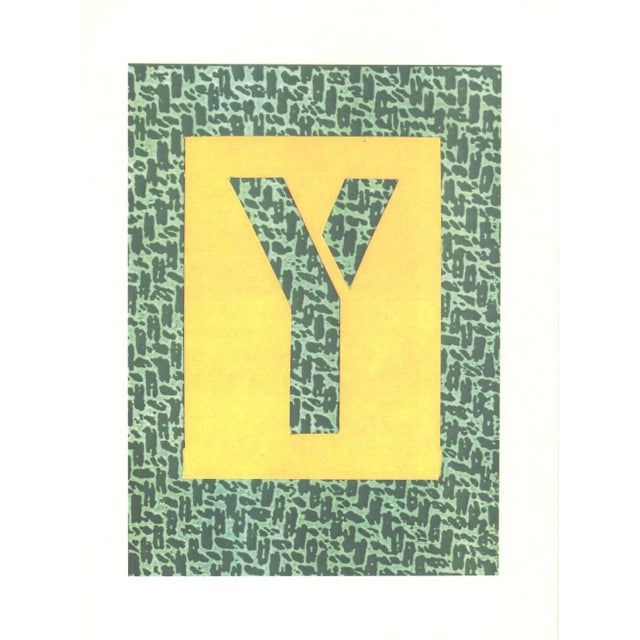 David Hockney, Y from Hockneys Alphabet, Lithograph, Framed For Sale - Image 4 of 4