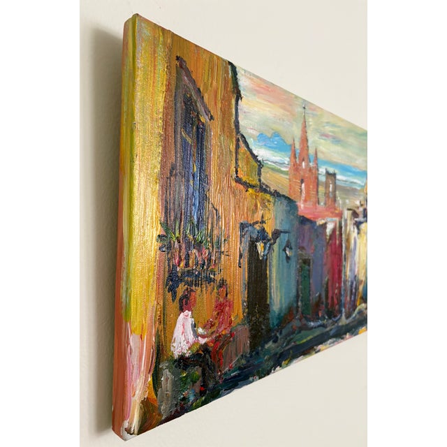 Vintage Mid-Century Modern Oil Painting For Sale - Image 12 of 12