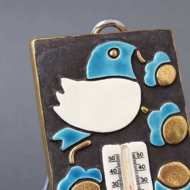 Vintage Ceramic Thermometer and Casing by Mithé Espelt, 1960s For Sale - Image 9 of 18