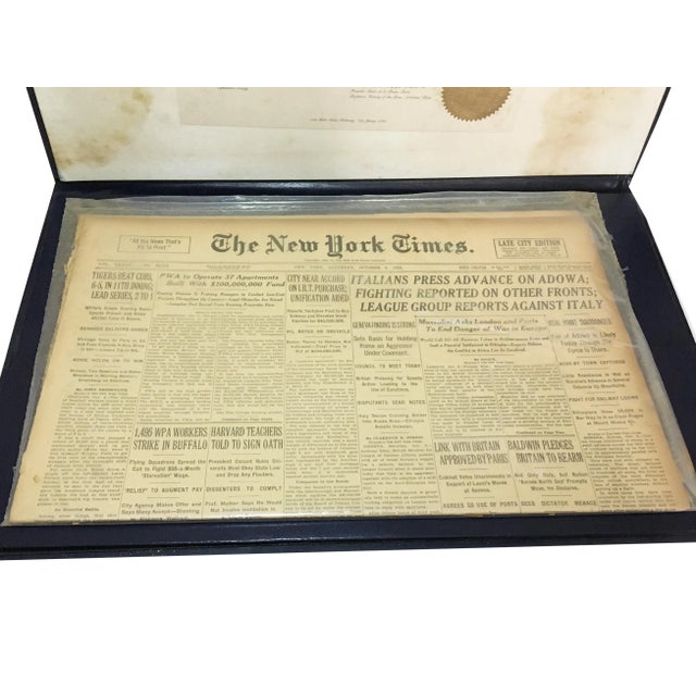 American Original New York Times News Paper With Certificate of Authentication From October 5 1935 For Sale - Image 3 of 10