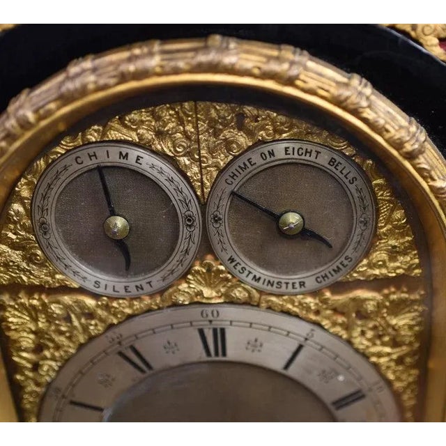 Metal Victorian Bracket Clock, 1880s For Sale - Image 7 of 15