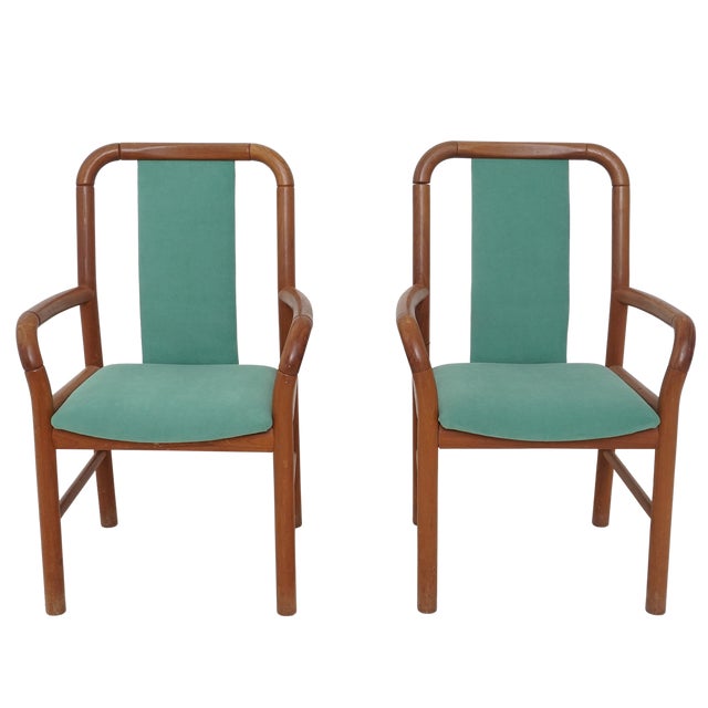 Add some “greenery” to your dining area with these freshly reupholstered Mid-Century Modern Danish dining chairs. Feel...