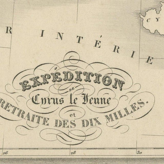 Antique Map of the March of the Ten Thousand, 1845 For Sale - Image 9 of 12