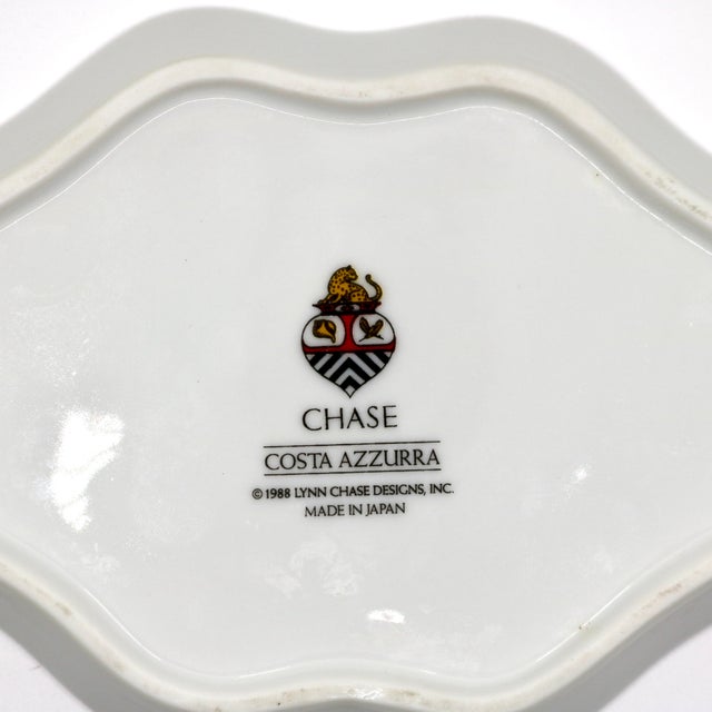 1988 Vintage Lynn Chase "Costa Azzurra" Porcelain Small Leaf Dish For Sale In Cincinnati - Image 6 of 7