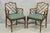 Vintage Chinese Chippendale Faux Bamboo Wood Fretwork Dining Arm Chairs - A Pair For Sale - Image 14 of 14