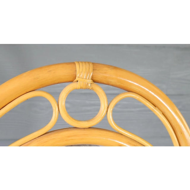 Vintage Rattan Bamboo Full Length Floor Mirror Boho Bohemian Modern Retro 70's 80's For Sale - Image 9 of 10