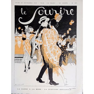 Prat, 1920 "La Danse a La Mode: La Scottish Espagnole" Le Sourire Cover Print For Sale