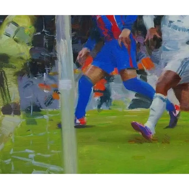 2010s Soviet Sports Football Oil Painting Original Ukrainian Artist Polyakov S. 90-75 17 For Sale - Image 5 of 6