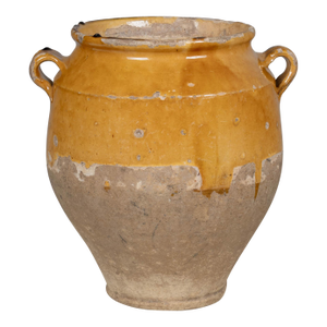 19th Century French Terracotta Pot À Confit 12"High