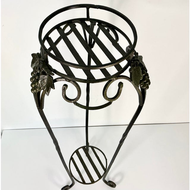 Metal Late 20th C Boho Chic Grape Cluster Metal Plant Stand. For Sale - Image 7 of 11