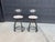 Pair of Contemporary Modern Industrial Swivel Counter Bar Stools For Sale In Atlanta - Image 6 of 7