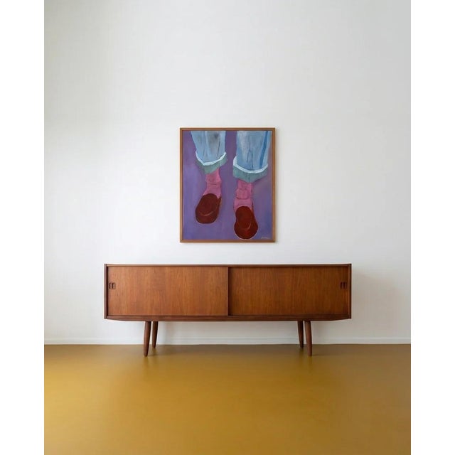 1950s Vintage Danish Sideboard in Teak, 1950s For Sale - Image 5 of 5