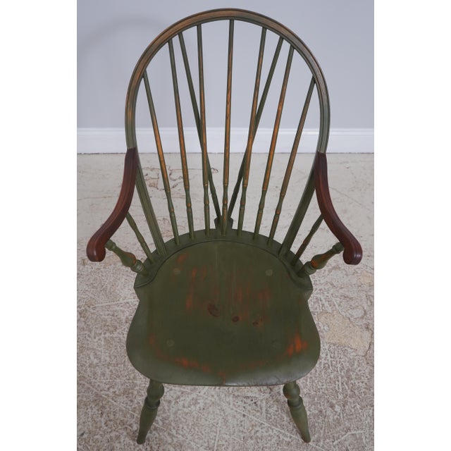 Age: Approx: 20 Years Old Details: Mortise Construction High Quality Construction Natural Finish Arms Green Painted Finish...