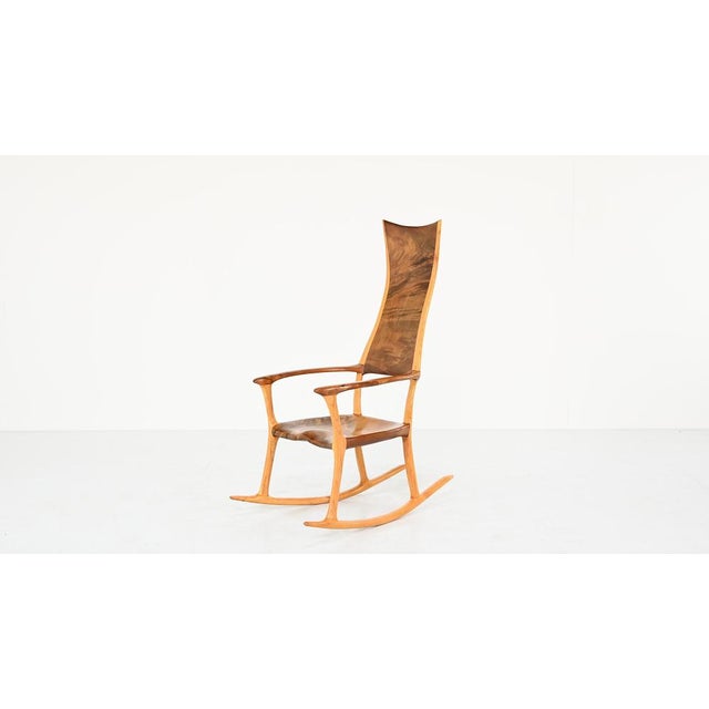 Wood Rocking Chair in Kauri Wood by Donald Gordon, 2004 For Sale - Image 7 of 18