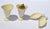 1960s 1960s Set of 4 Lenox Cream Ceramic Lighter Cigarette Holder Two Ashtrays Gold Trim For Sale - Image 5 of 14