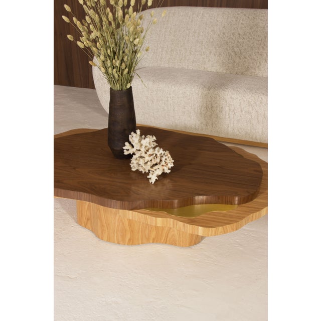 Brown Arizona Coffee Table in Wood Veneers from InsidherLand For Sale - Image 8 of 12