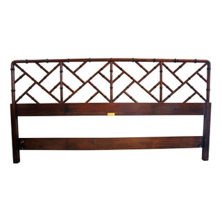 John Widdicomb Chippendale Bamboo King Headboard For Sale