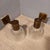 Brass Wall Lamps with Ribbed Glass from Fidenza Vetraria in the Style of Azucena, 1950s, Set of 2, in Very Good...