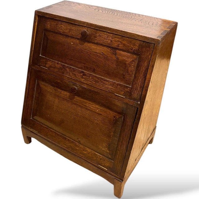 Vintage Oak Record Cabinet For Sale - Image 3 of 9
