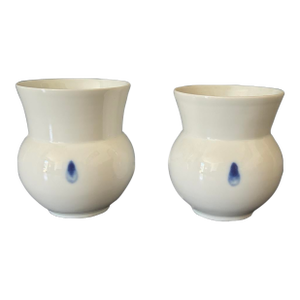 Pair of Porcelain Tea Cups by Park Young Sook