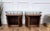 Mid-Century Italian Art Deco Style Walnut Bedside Tables with Glass Tops, 1950s, Set of 2 For Sale - Image 6 of 10