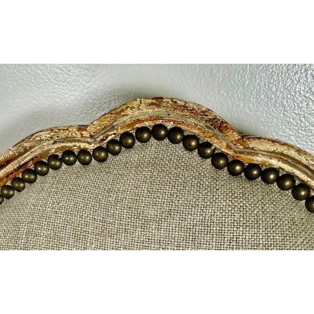 Set of Eight 18th-Century Style French Louis XV Carved & Giltwood Dining Chairs For Sale - Image 13 of 15