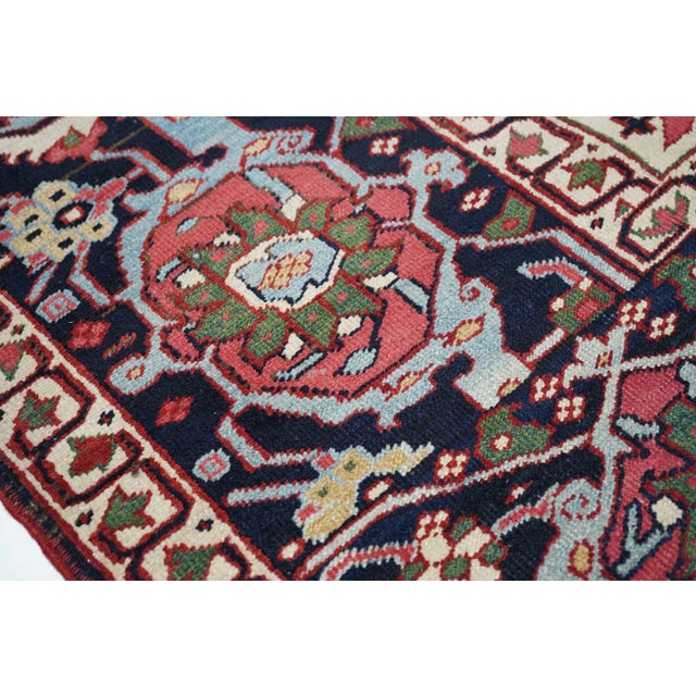 Late 19th Century Antique Serapi Rug 9'7'' X 12'7'' For Sale - Image 5 of 12