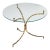 Maison Baguès Cocktail Table With Glass Top Over Faux Bamboo Base of Brass For Sale