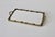 Mid 20th Century Vintage Mid-Century Rectangle German Style Floral Design Brass Frame Mirror Vanity Tray For Sale - Image 5 of 15