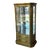 Hollywood Regency Brass Faces Dry Bar With Mirrored Interior For Sale