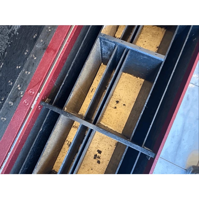 Maroon Vintage Mole Richardson Co Maroon Red Specialty Luggage Travel Trunk For Sale - Image 8 of 8