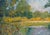 Impressionist Original Oil Landscape of Lily Pond For Sale - Image 3 of 5