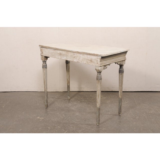 Stone 18th C. Italian Console W/Faux Marble Top For Sale - Image 7 of 12